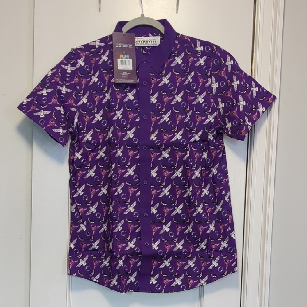 NWT Labyrinth Short Sleeve Purple Shirt -sz M - Picture 2 of 8